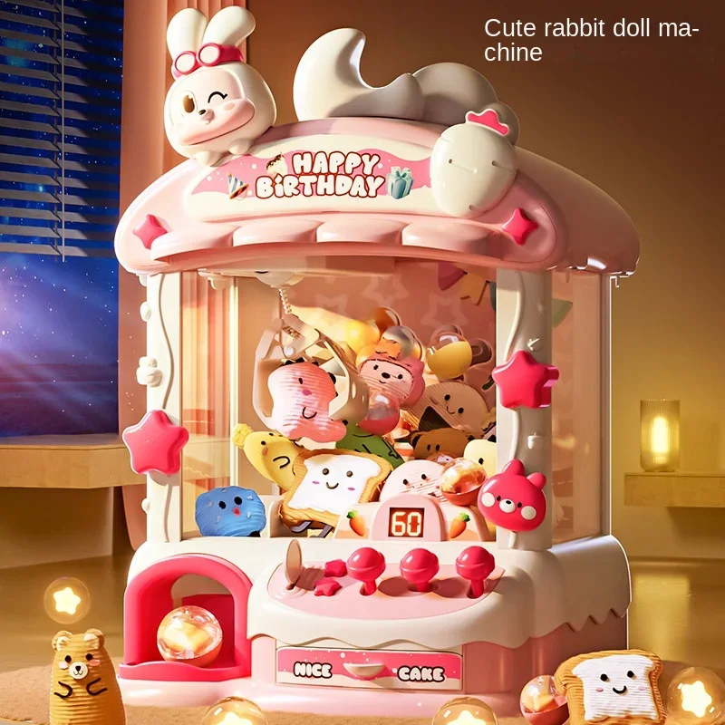 Cartoon Claw Game Machine Rabb - Coin Pusher Machine ulasan dan harga
