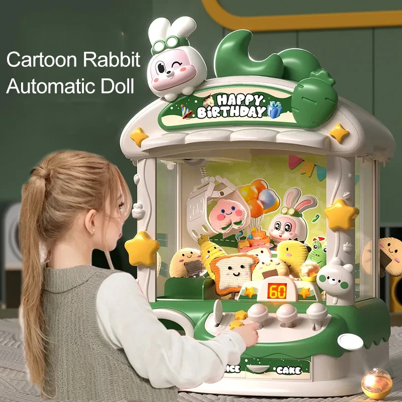 Cartoon Claw Game Machine Rabb - Coin Pusher Machine ulasan dan harga