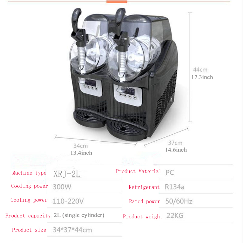 4L 2 Jar Commercial Slushie Ma - Slushie Machine Vending ulasan dan harga