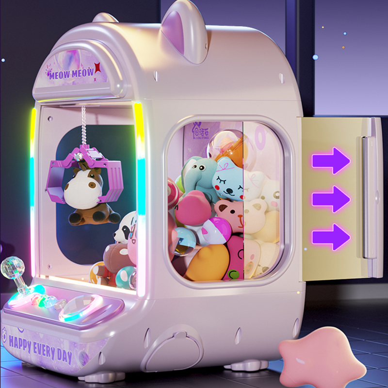 DIY Purple Automatic Doll Mach - Coin Pusher Machine ulasan dan harga
