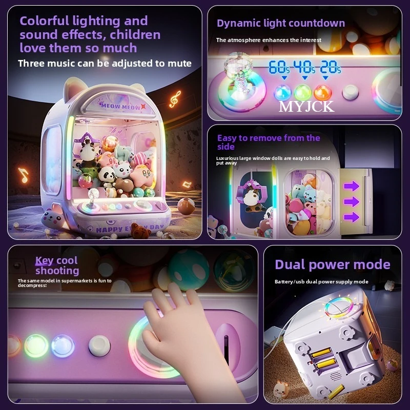 DIY Purple Automatic Doll Mach - Coin Pusher Machine ulasan dan harga